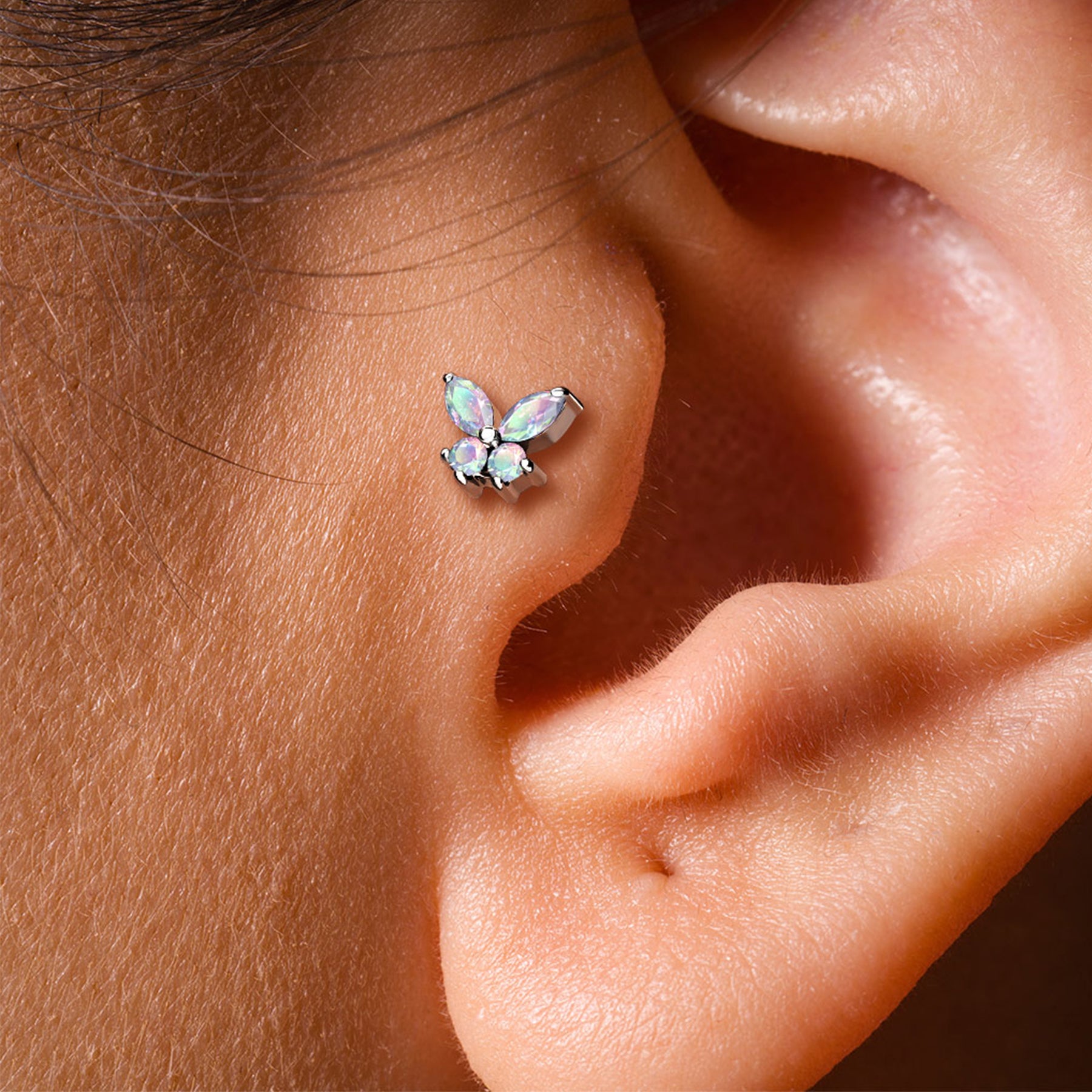 Piercing Labret ZELDA en Acier et Zirconium