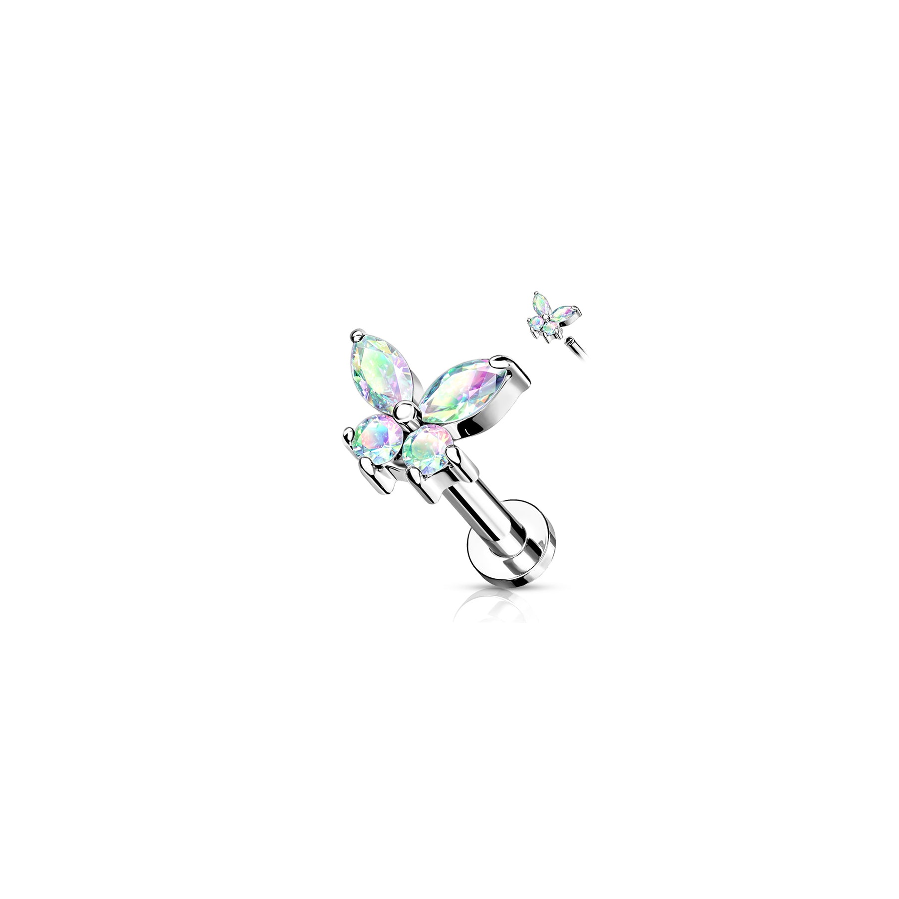 Piercing Labret ZELDA en Acier et Zirconium