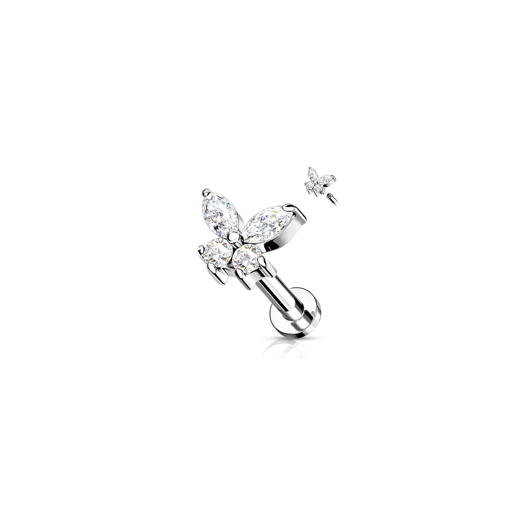 Piercing Labret ZELDA en Acier et Zirconium