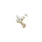 Piercing Labret ZELDA en Acier et Zirconium