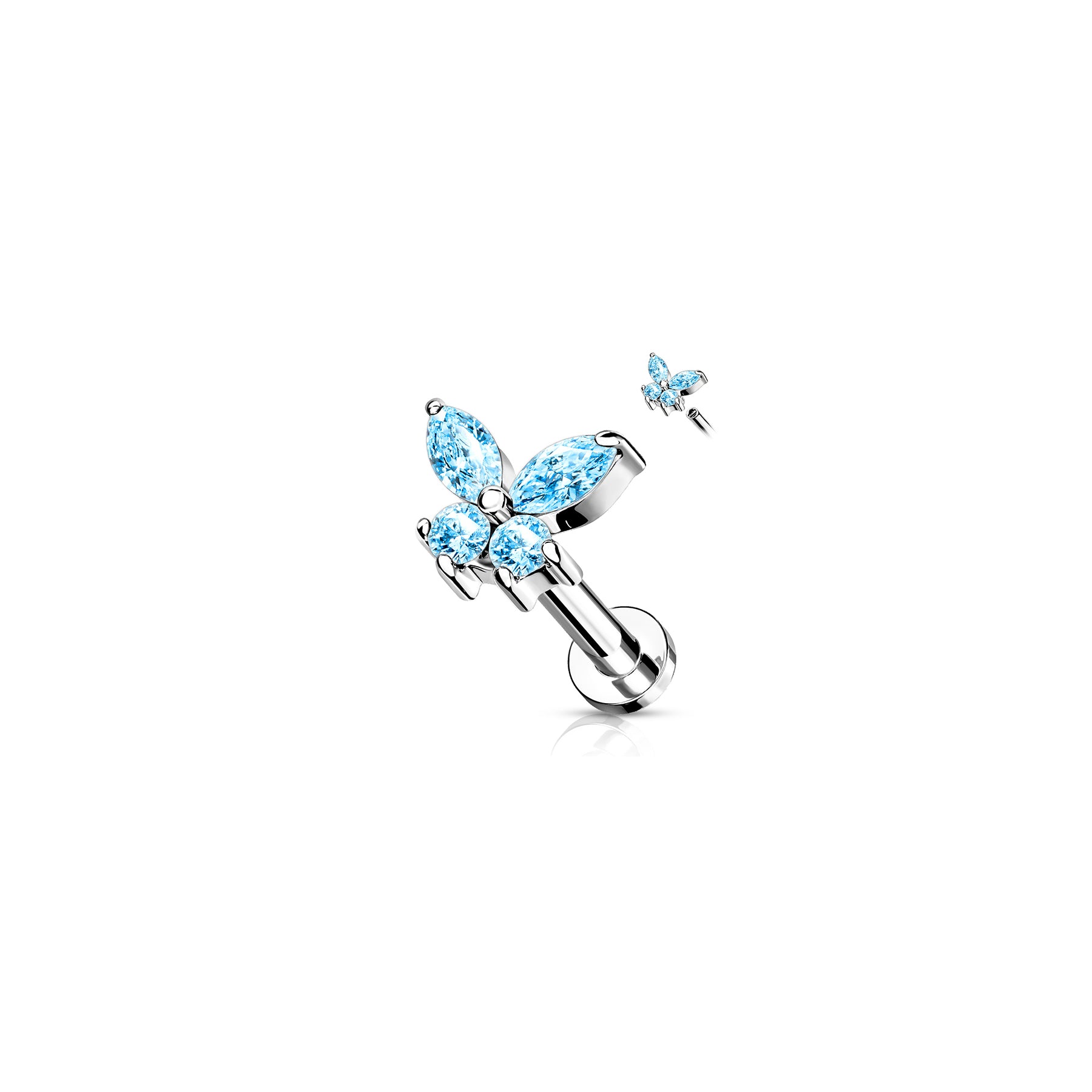 Piercing Labret ZELDA en Acier et Zirconium