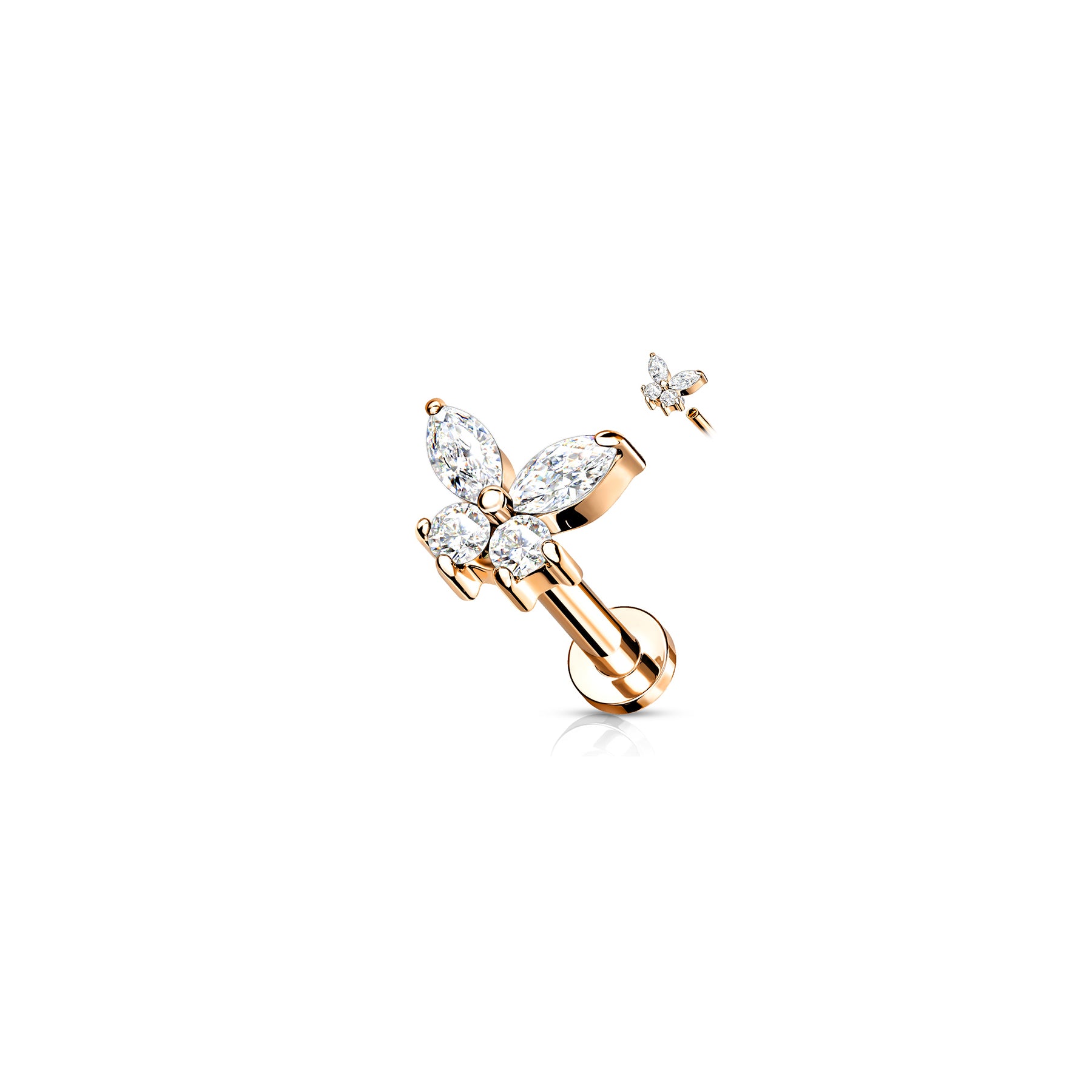Piercing Labret ZELDA en Acier et Zirconium