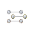 Piercing Téton ZEOLA en Acier et Zirconium