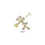Piercing Labret ZODIAC en Acier et Zirconium