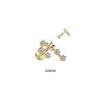Piercing Labret ZODIAC en Acier et Zirconium