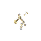 Piercing Labret ZODIAC en Acier et Zirconium