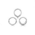 Lot de 3 Piercings CELIA en Acier et Zirconium