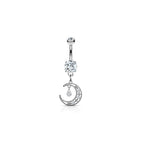 Piercing Nombril ESMERALDA en Acier et Zirconium