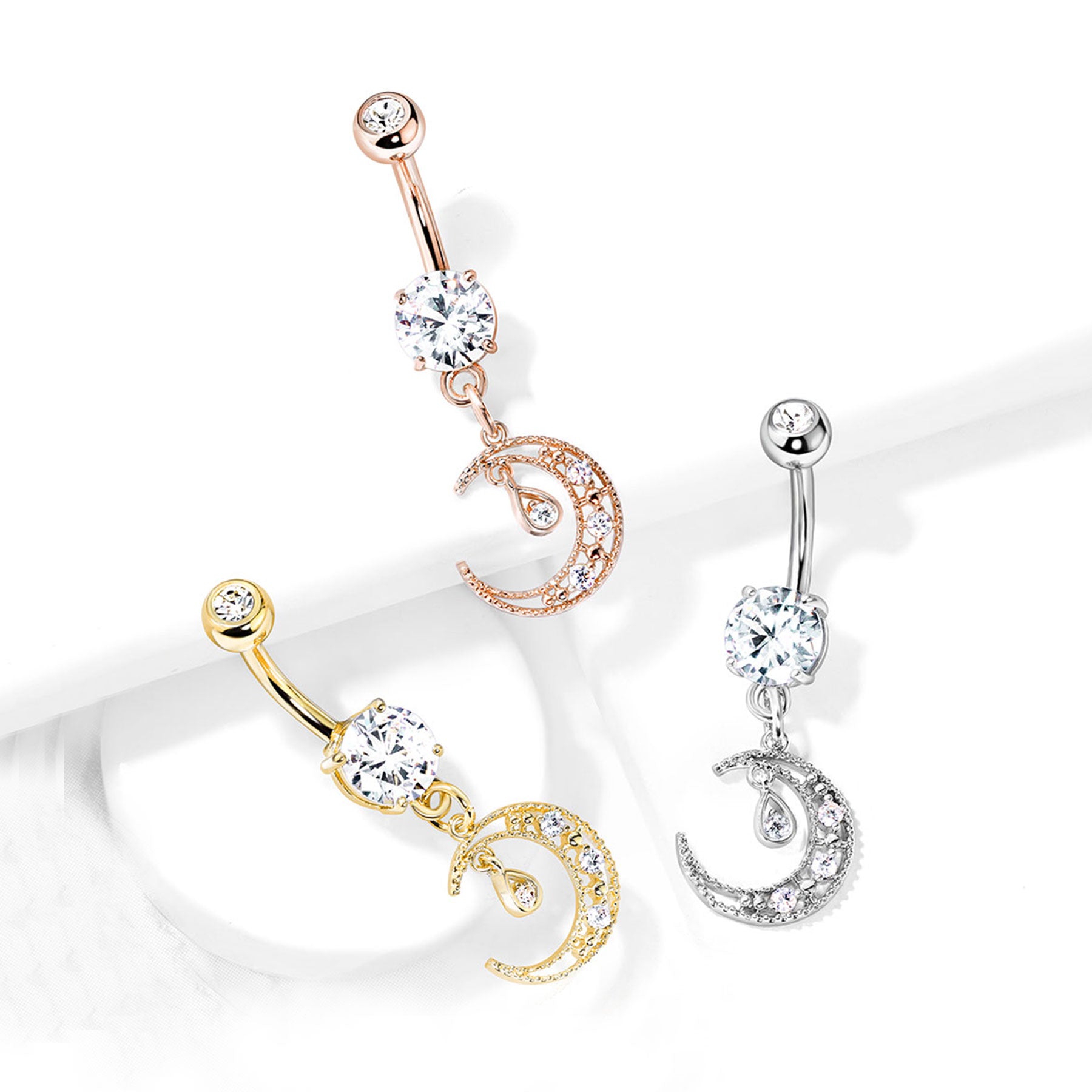 Piercing Nombril ESMERALDA en Acier et Zirconium