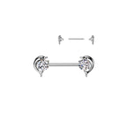 Piercign Téton CELENA en Acier et Zirconium