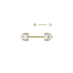 Piercin Téton MYLEA en Acier, Perles et Zirconium