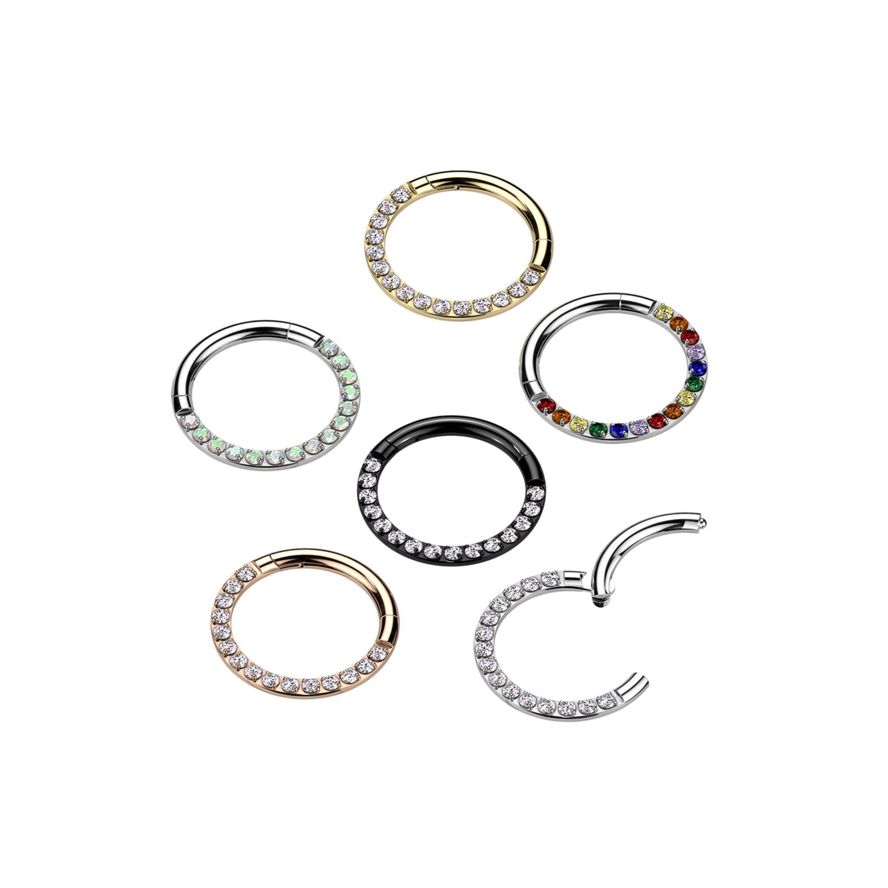 Piercing Anneau AMAKA en Titane et Zirconium