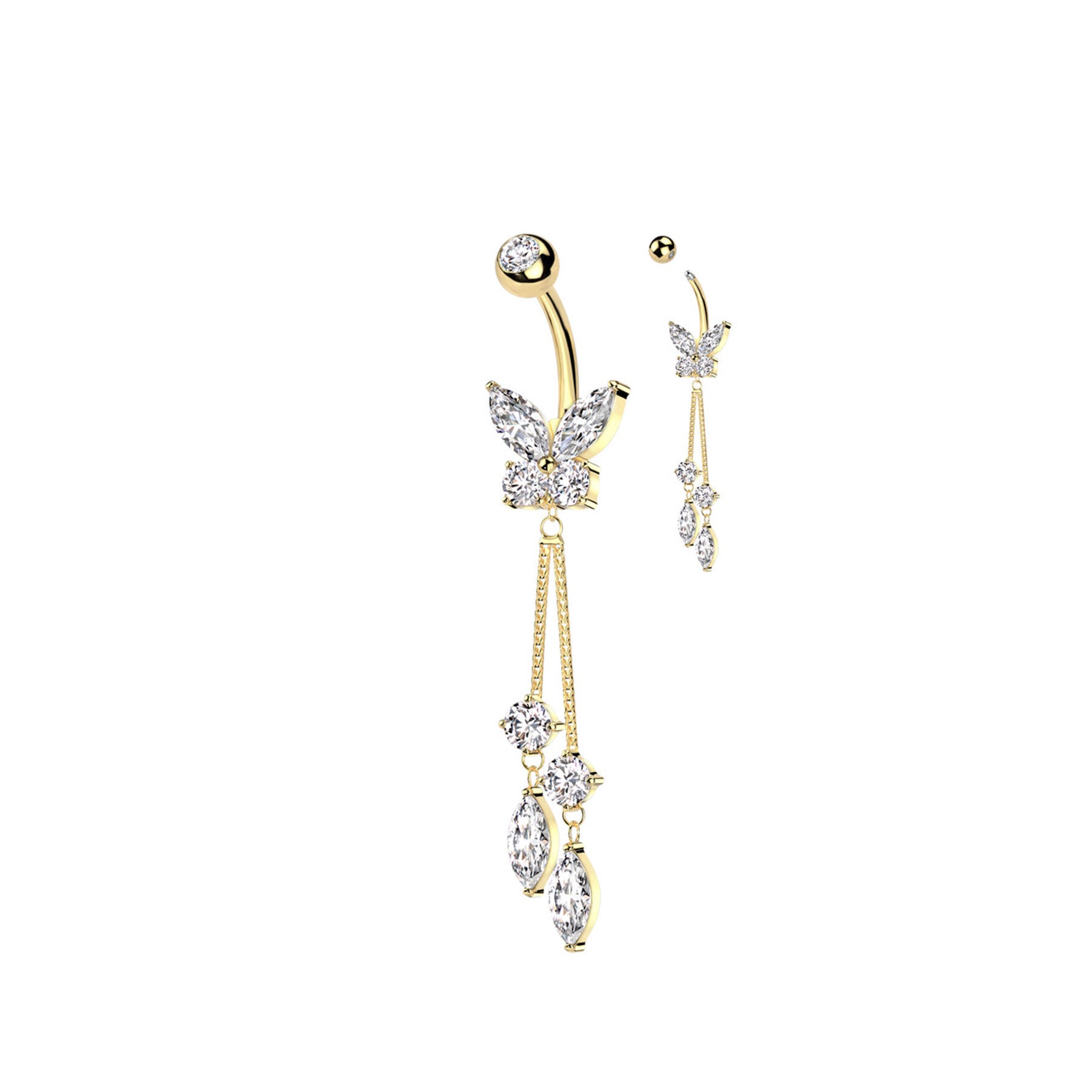 Piercing Nombril HADJA en Acier et Zirconium