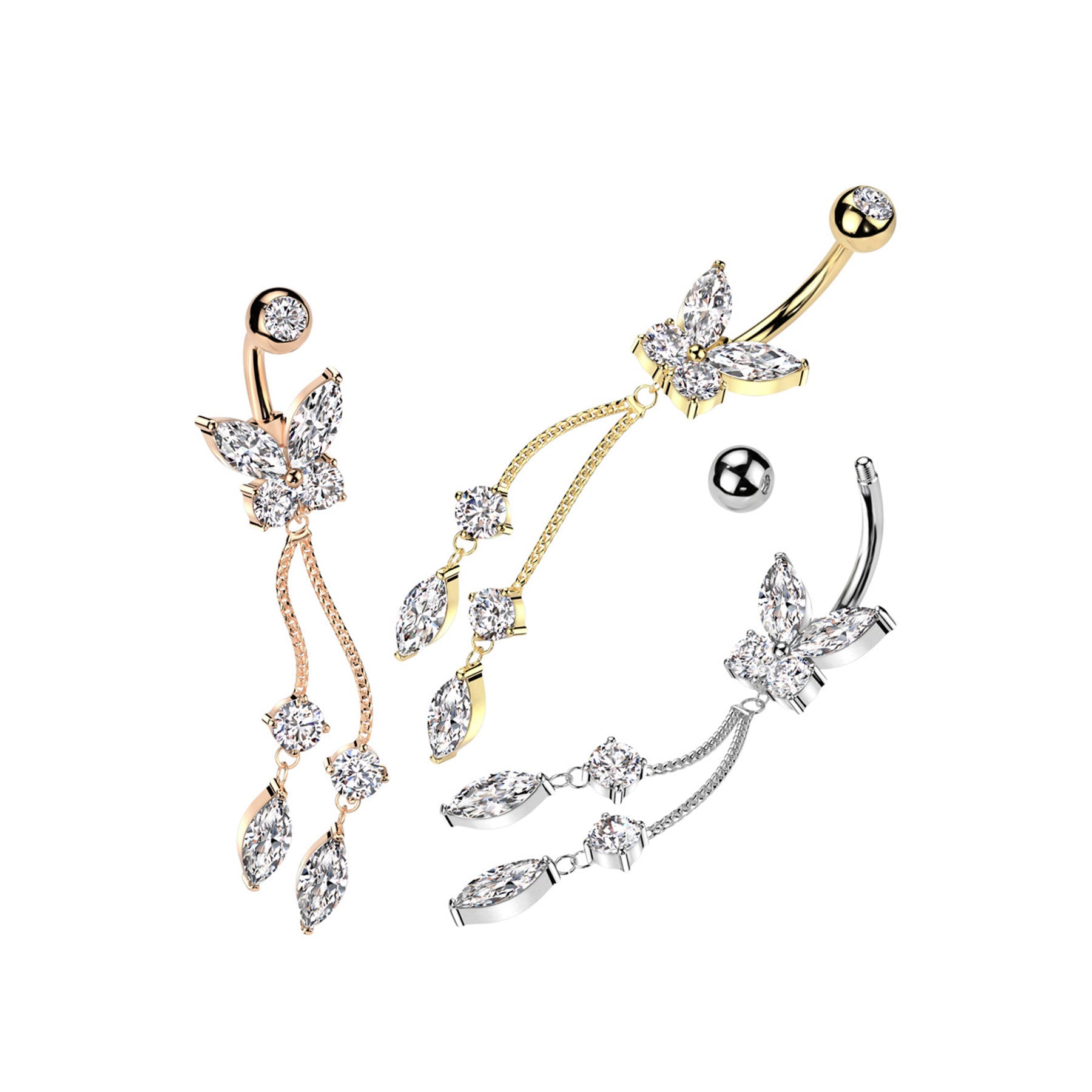 Piercing Nombril HADJA en Acier et Zirconium