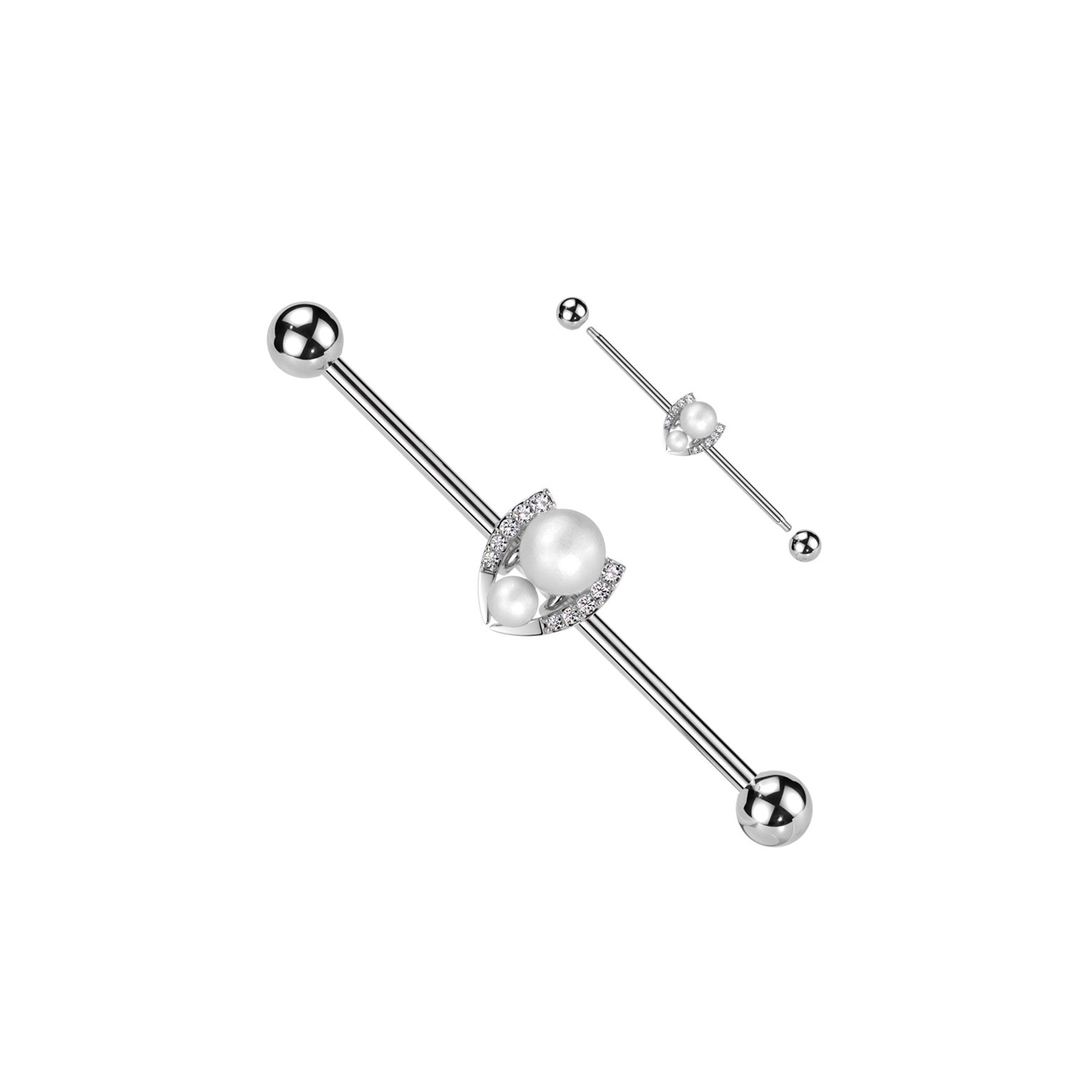Piercing Industriel MELYSA en Acier, Zirconium et Perle