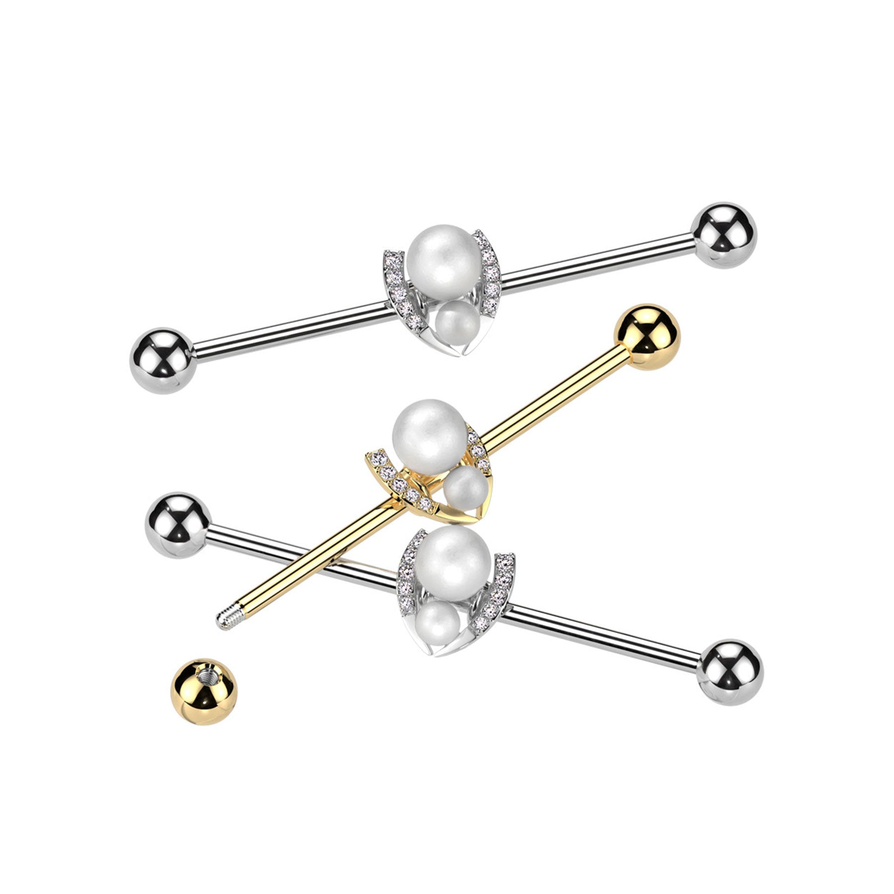 Piercing Industriel MELYSA en Acier, Zirconium et Perle