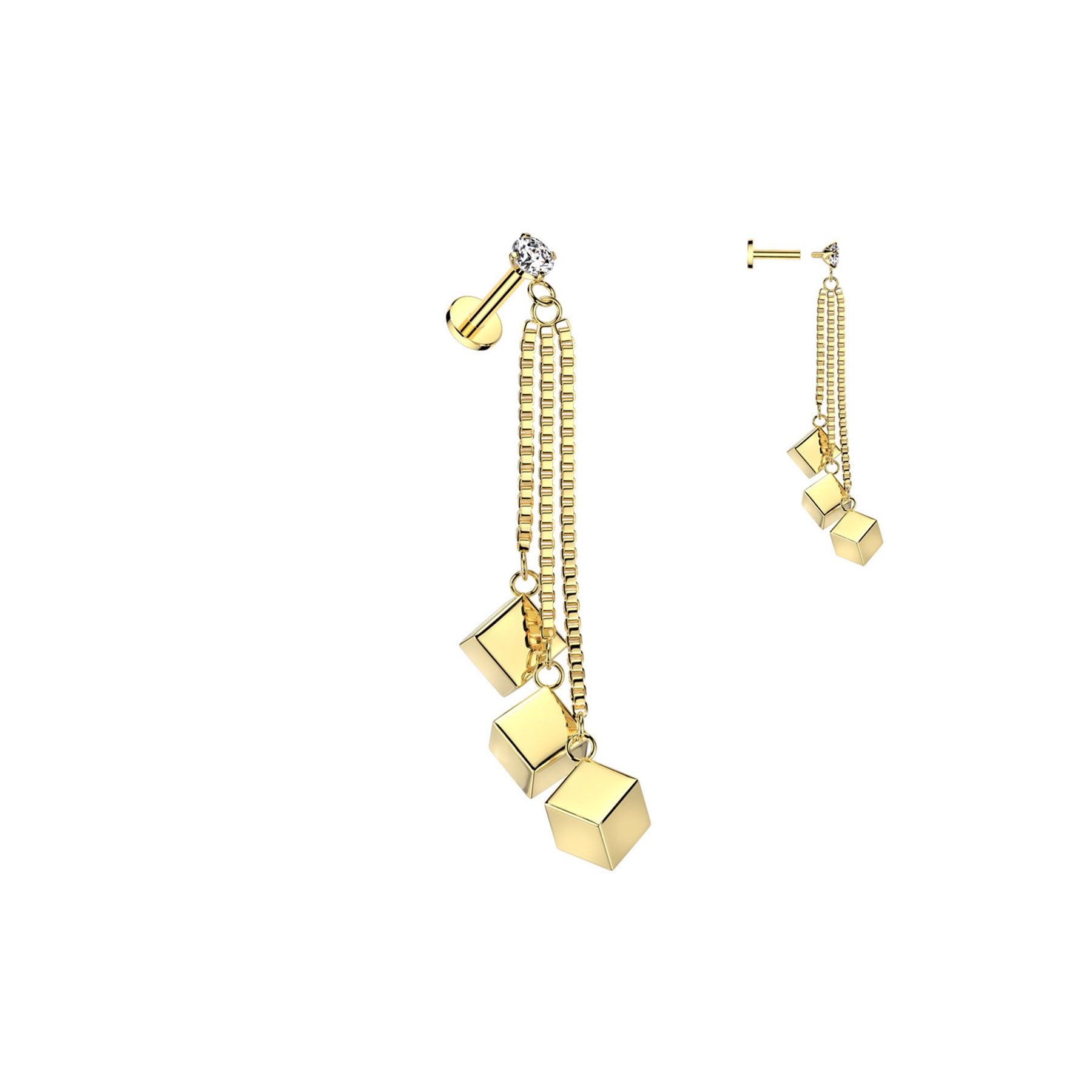 Piercing Labret ELIYA en Acier et Zirconium