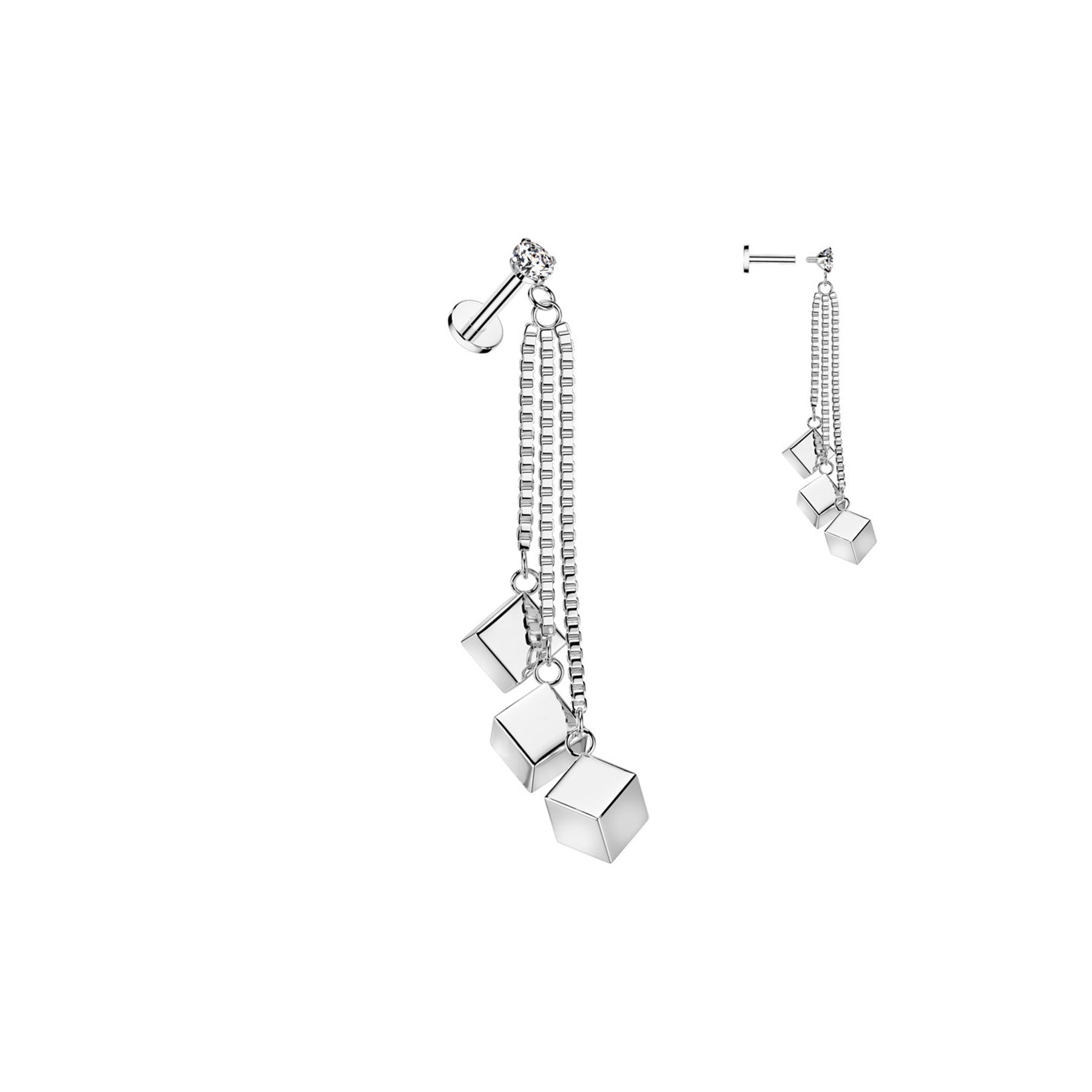 Piercing Labret ELIYA en Acier et Zirconium