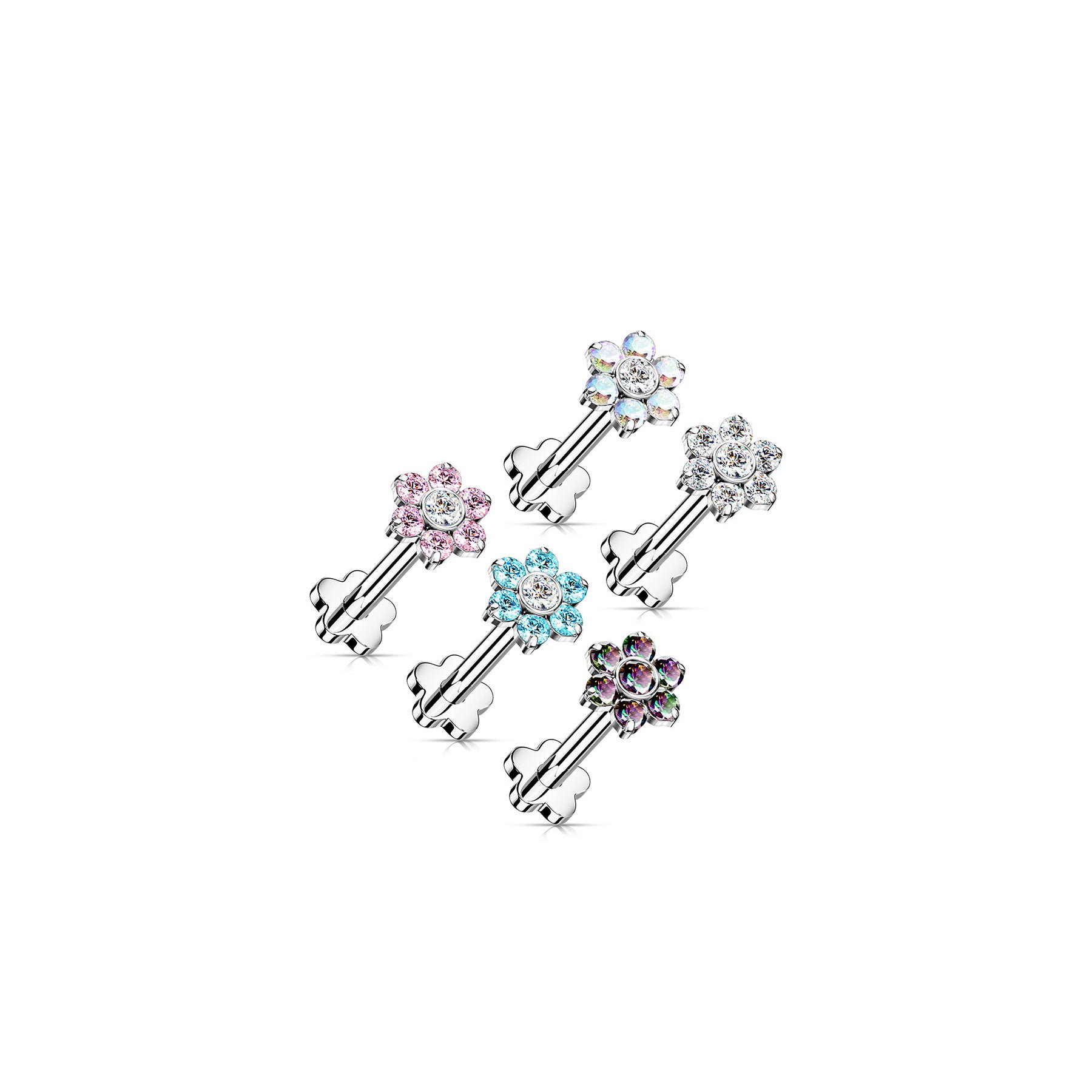 Piercing Labret JELESA en Titane et Zirconium