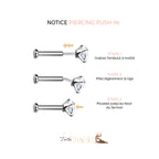 Piercing Labret Monroe NIARA en Acier et Zirconium