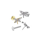 Piercing Labret KITANA en Acier et Zirconium