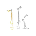 Piercing Labret NITYA en Acier et Zirconium