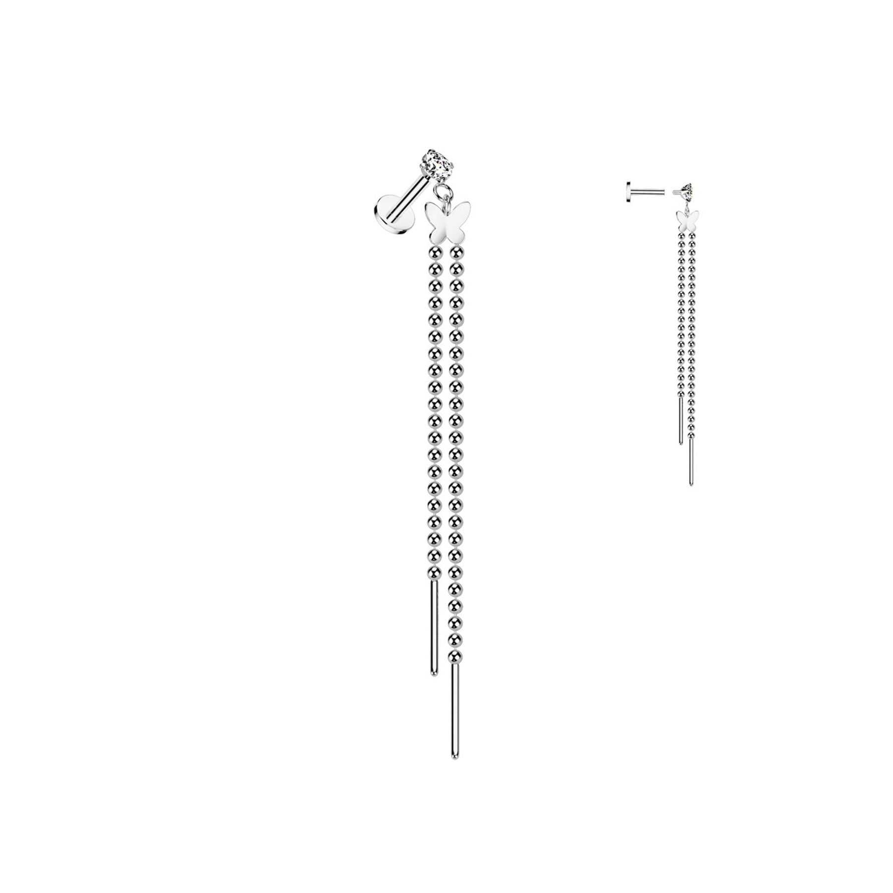 Piercing Labret SEVDA en Acier et Zirconium