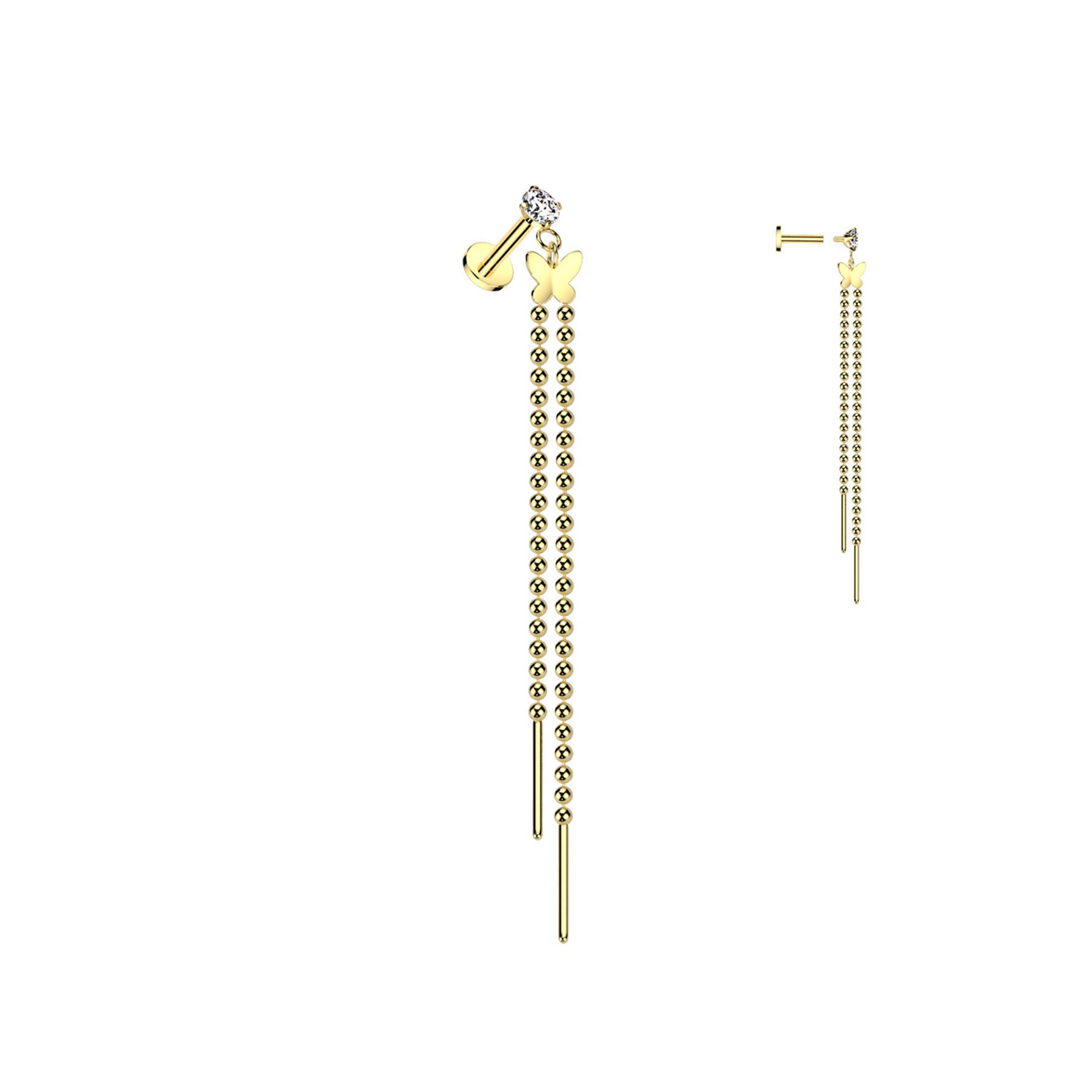 Piercing Labret SEVDA en Acier et Zirconium