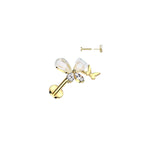 Piercing Labret SHIKHA en Acier et Zirconium