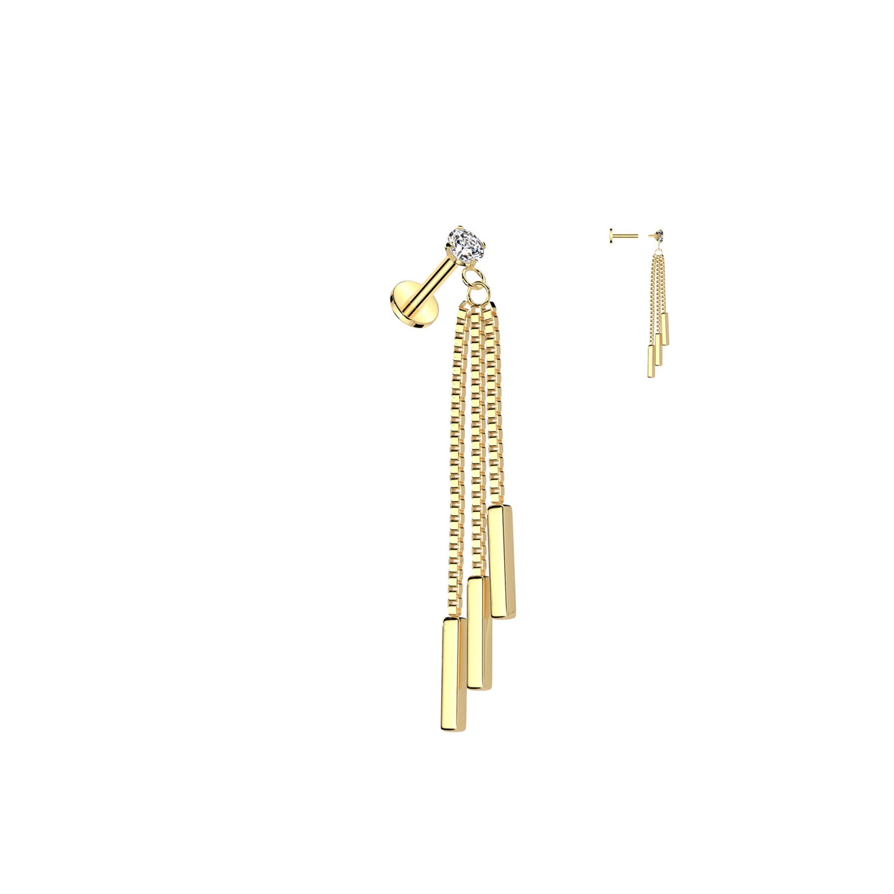 Piercing Labret YANIKA en Acier et Zirconium