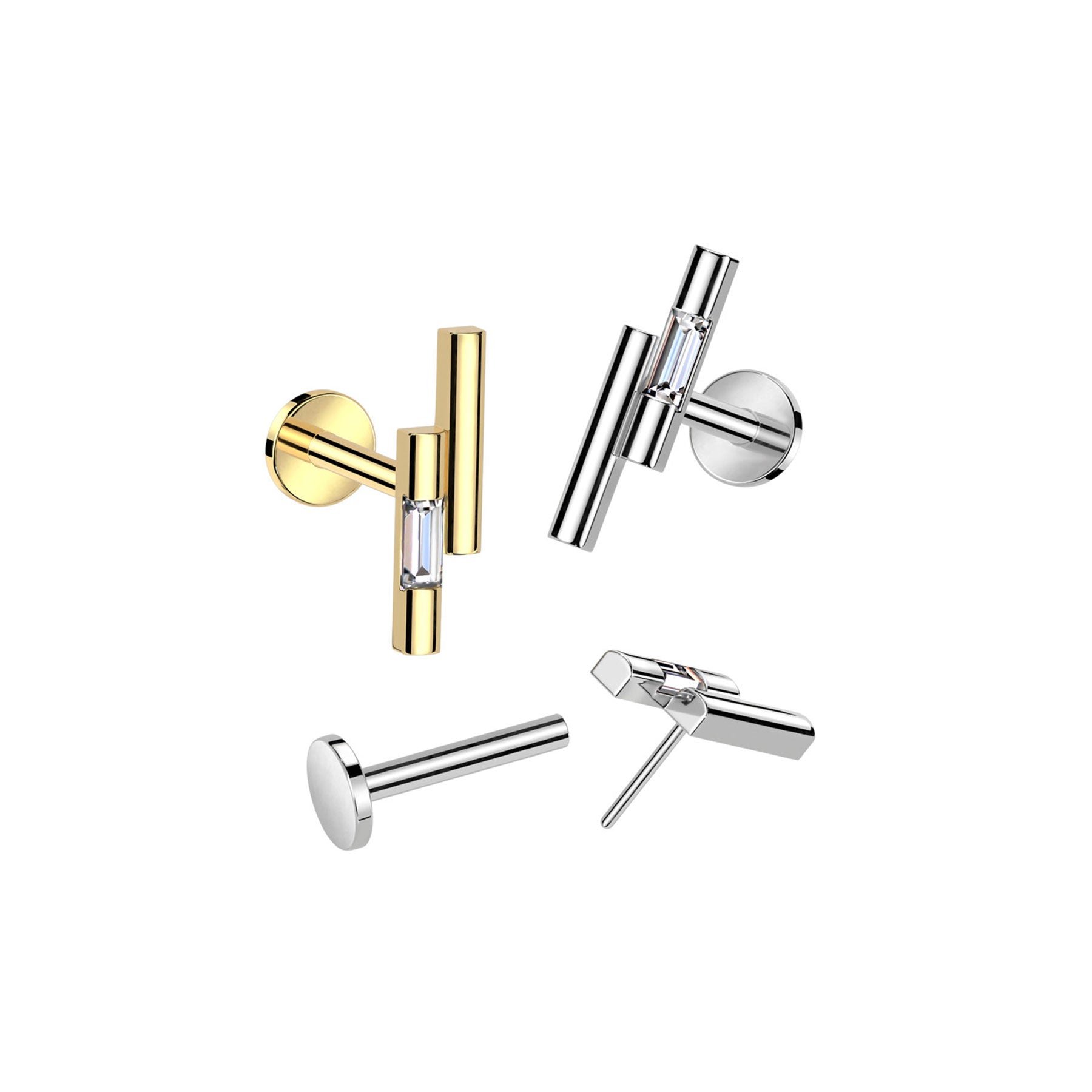 Piercing Labret YUVIKA en Acier et Zirconium