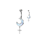 Piercing Nombril AHDIA en Acier, Résine et Zirconium