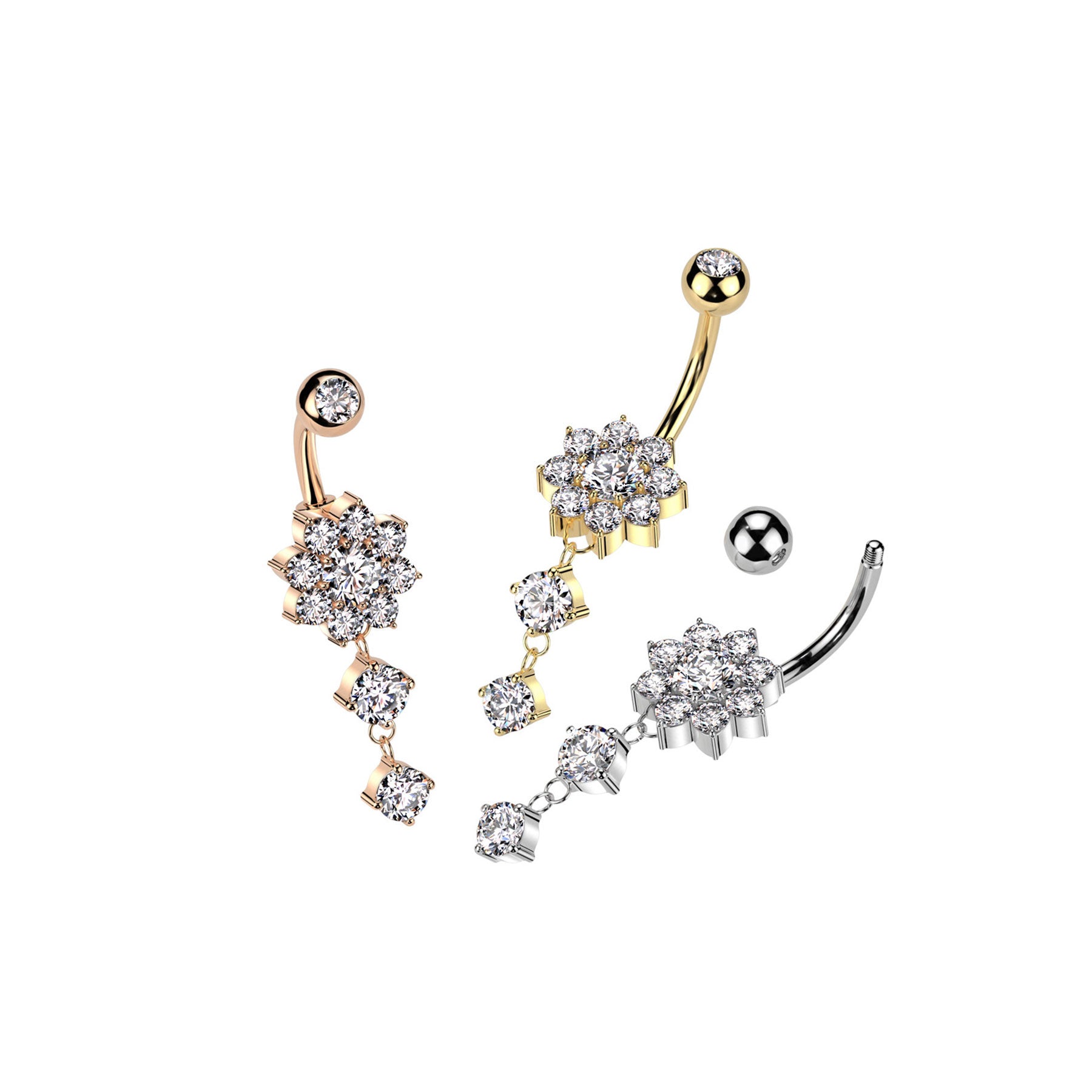 Piercing Nombril ALTIA en Acier et Zirconium