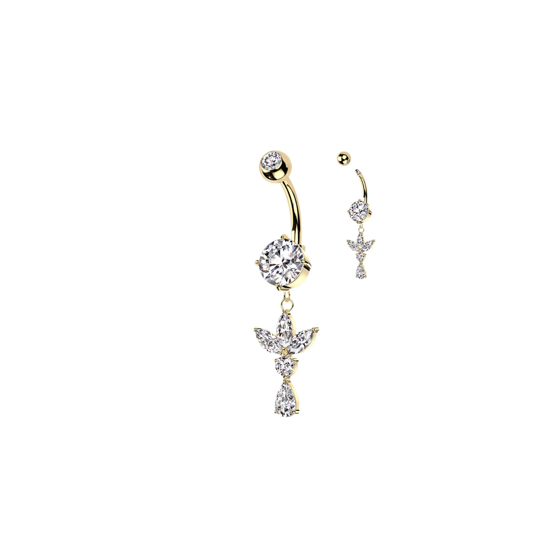 Piercing Nombril AMILIA en Acier et Zirconium