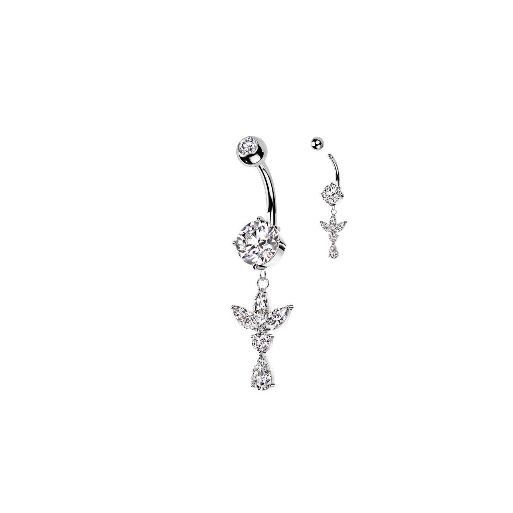 Piercing Nombril AMILIA en Acier et Zirconium