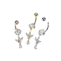 Piercing Nombril AMILIA en Acier et Zirconium
