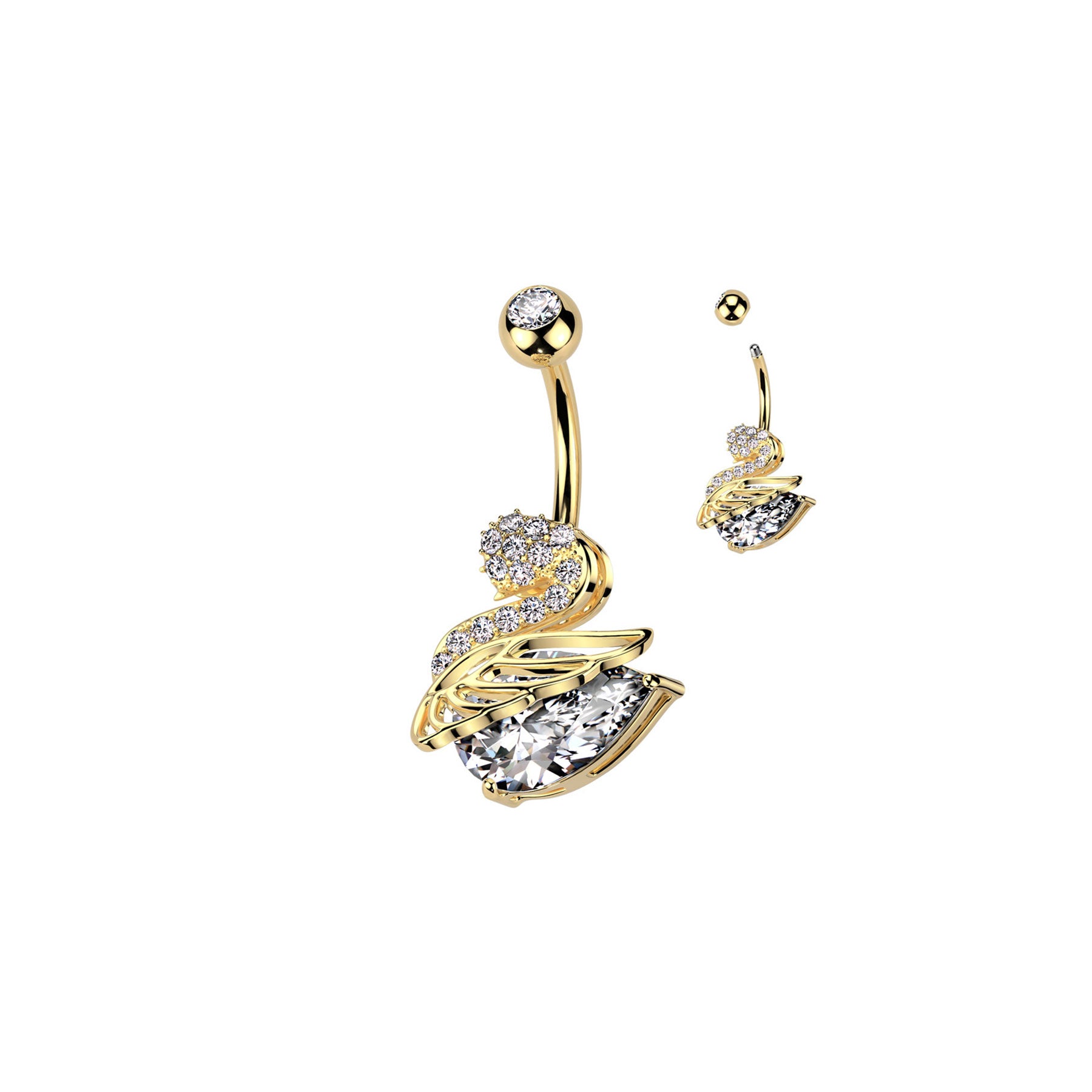 Piercing Nombril ARABA en Acier et Zirconium