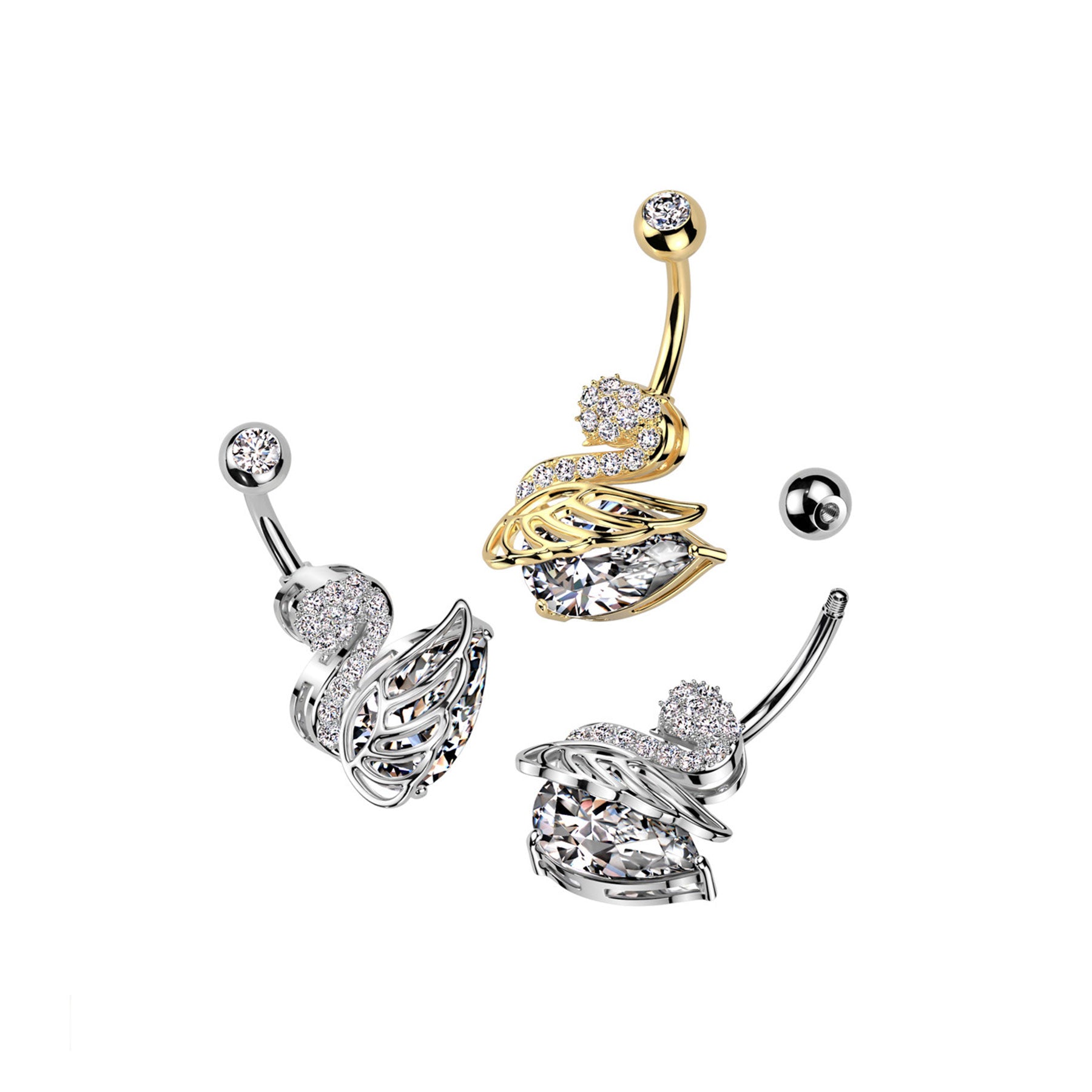 Piercing Nombril ARABA en Acier et Zirconium