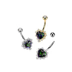 Piercing Nombril CYNDRA en Acier et Zirconium