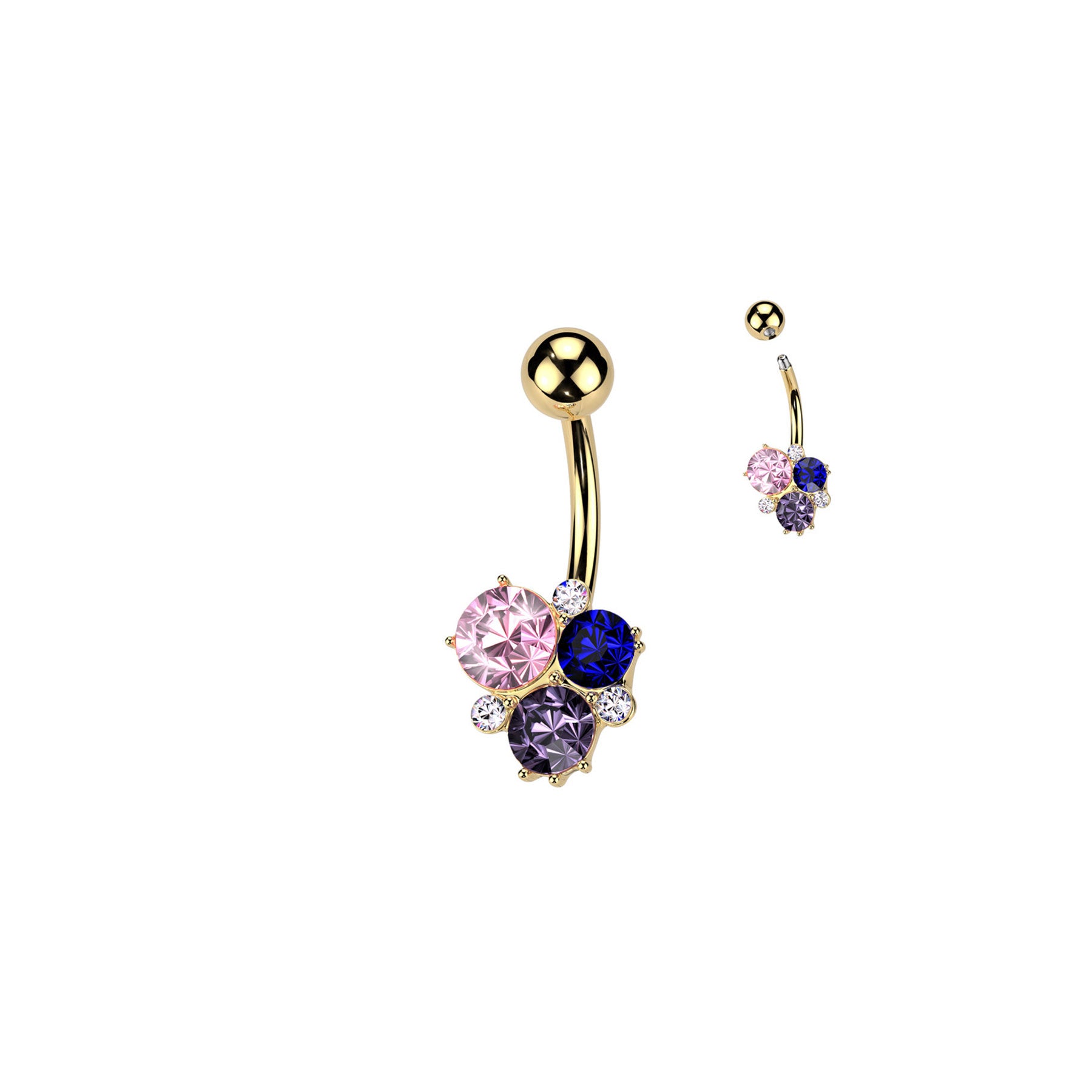 Piercing Nombril DALIA en Acier et Zirconium