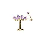 Piercing Nombril DESDA en Titane et Pierre Naturelle