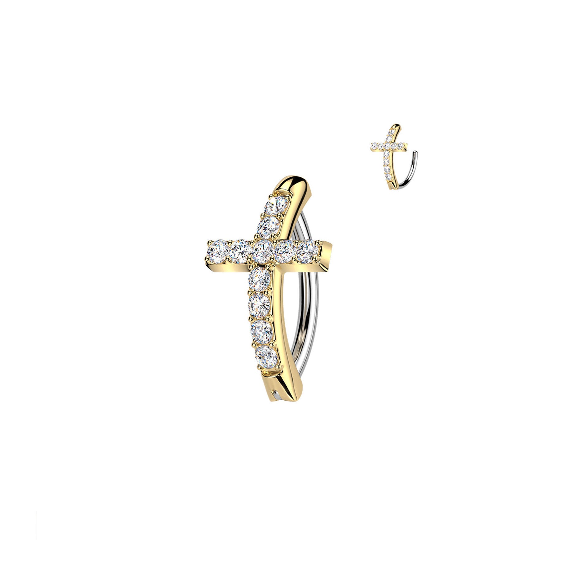 Piercing Nombril NAHIA en Acier et Zirconium