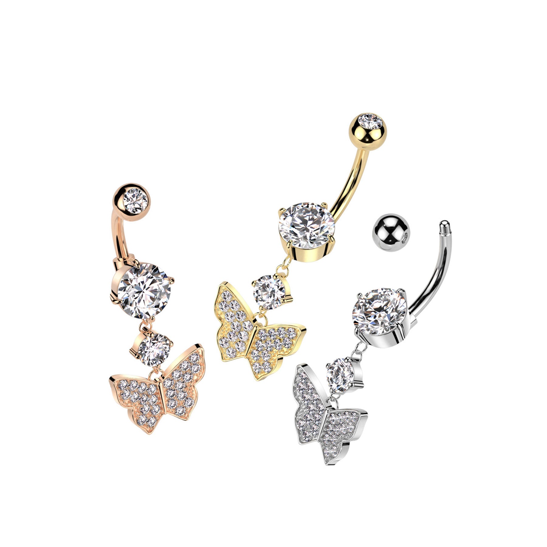 Piercing Nombril HATEYA en Acier et Zirconium