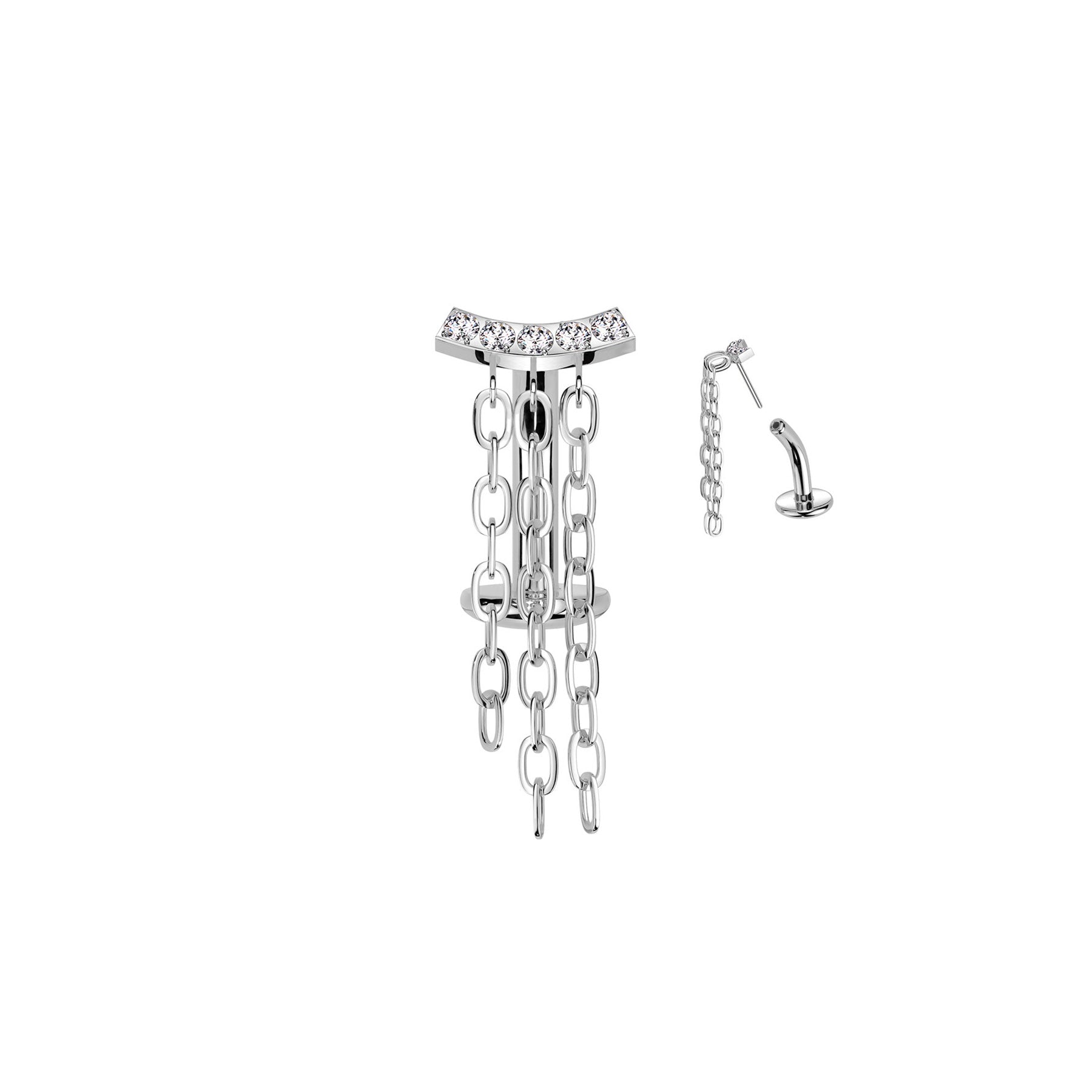 Piercing Nombril Inversé JAHDA en Titane et Zirconium