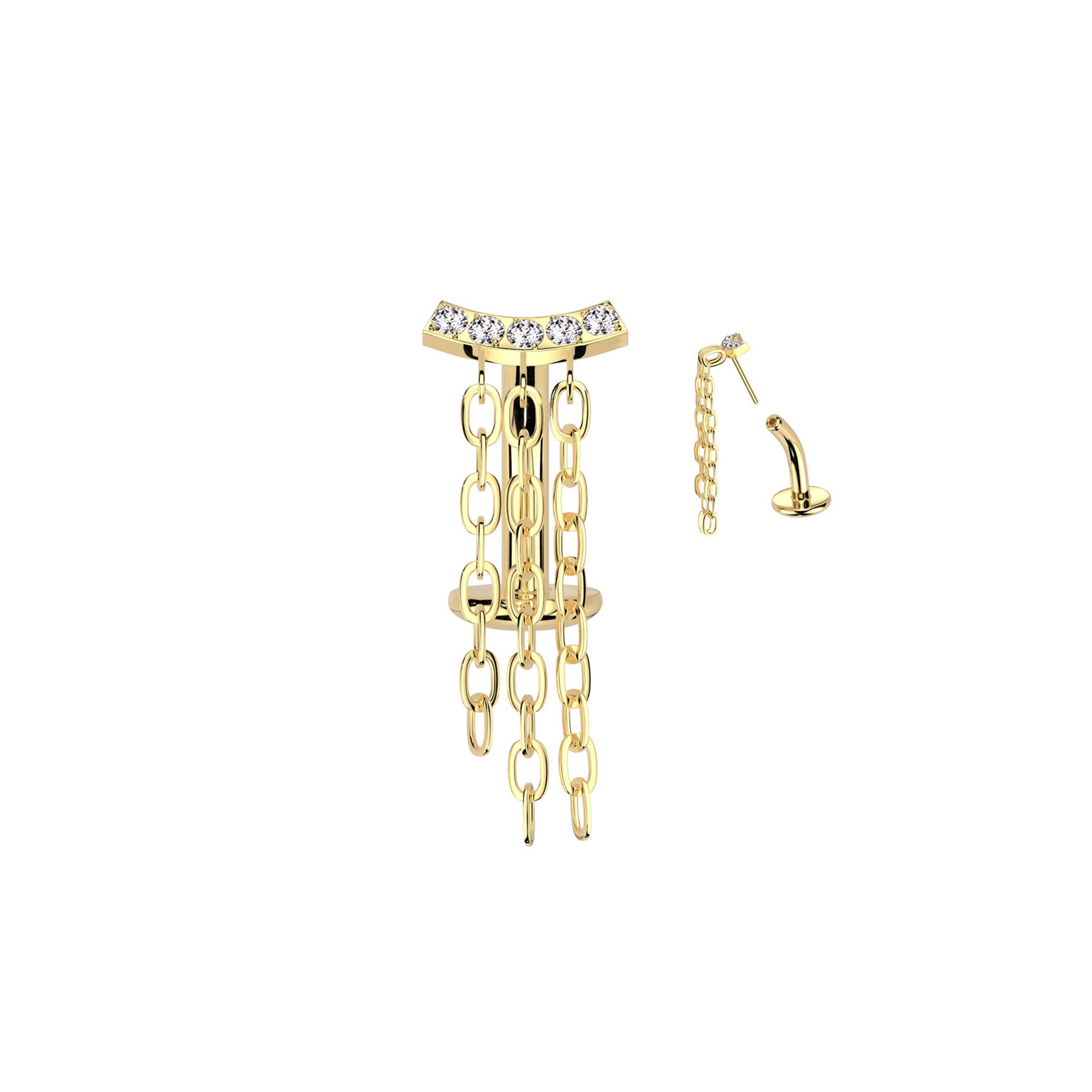 Piercing Nombril Inversé JAHDA en Titane et Zirconium