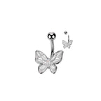 Piercing Nombril KAZOUA en Acier Chirurgical 316L, Zirconium et Resine