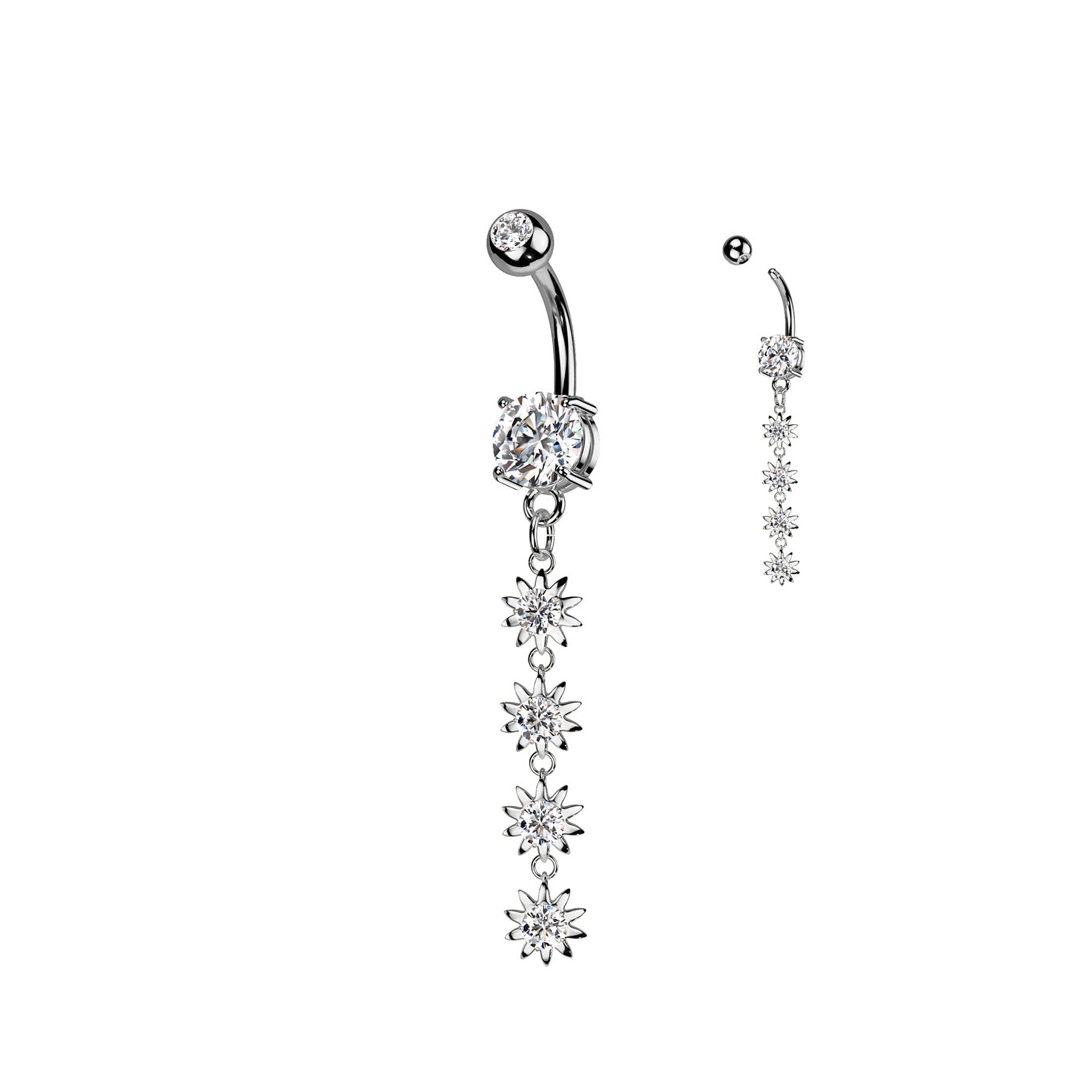 Piercing Nombril NEKITA en Acier et Zirconium