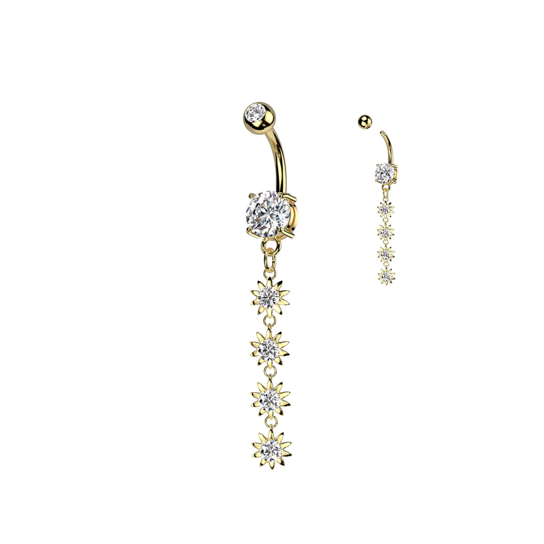 Piercing Nombril NEKITA en Acier et Zirconium