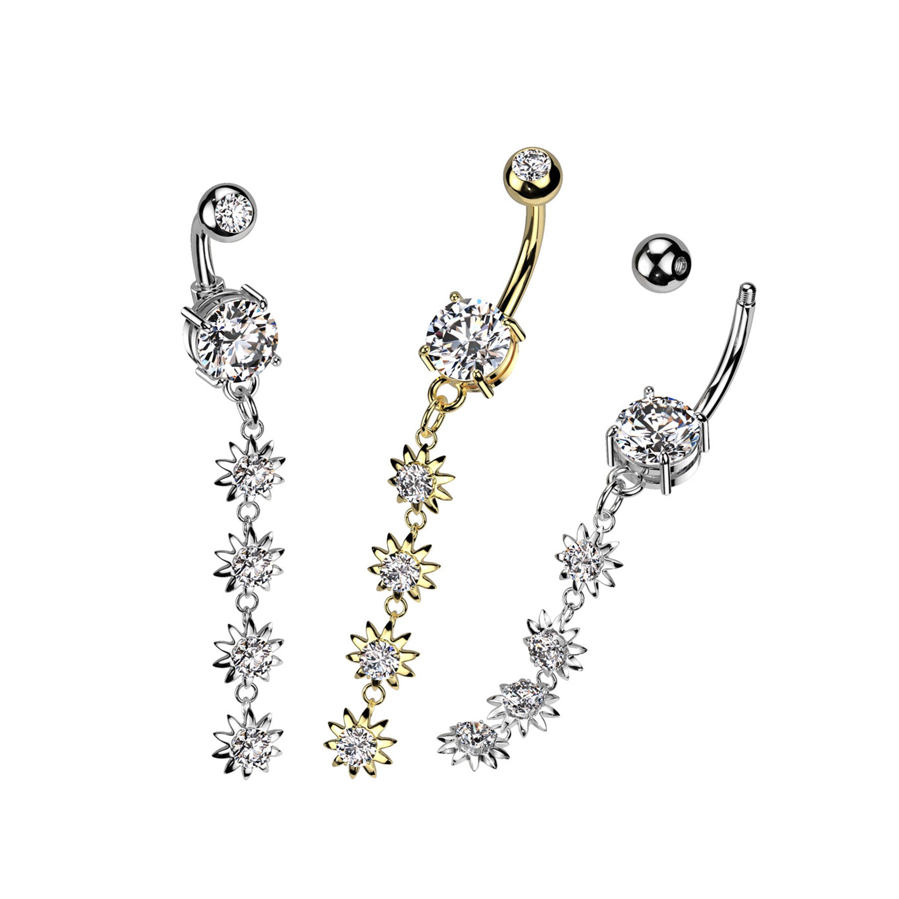 Piercing Nombril NEKITA en Acier et Zirconium