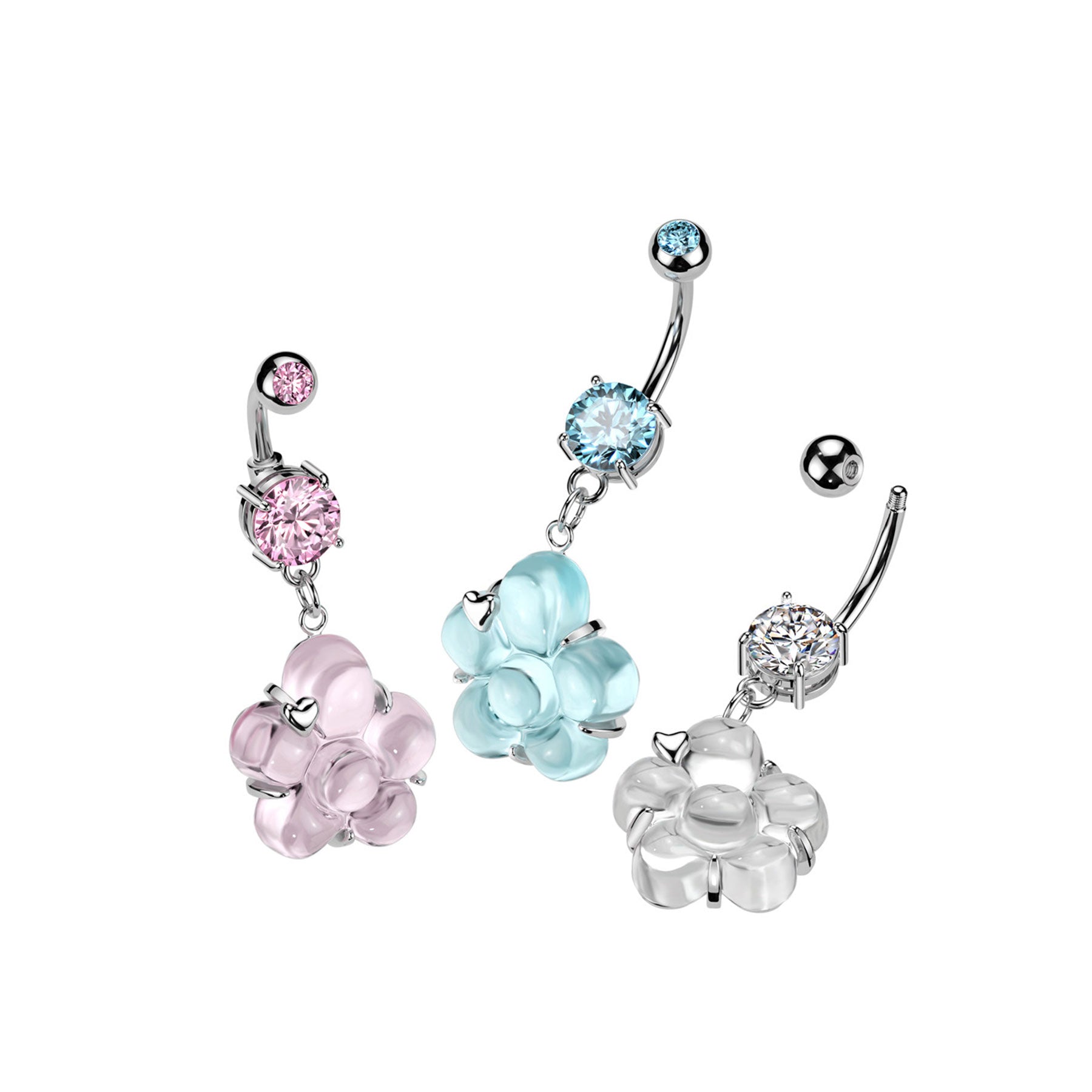 Piercing Nombril OLANA en Acier et Résine